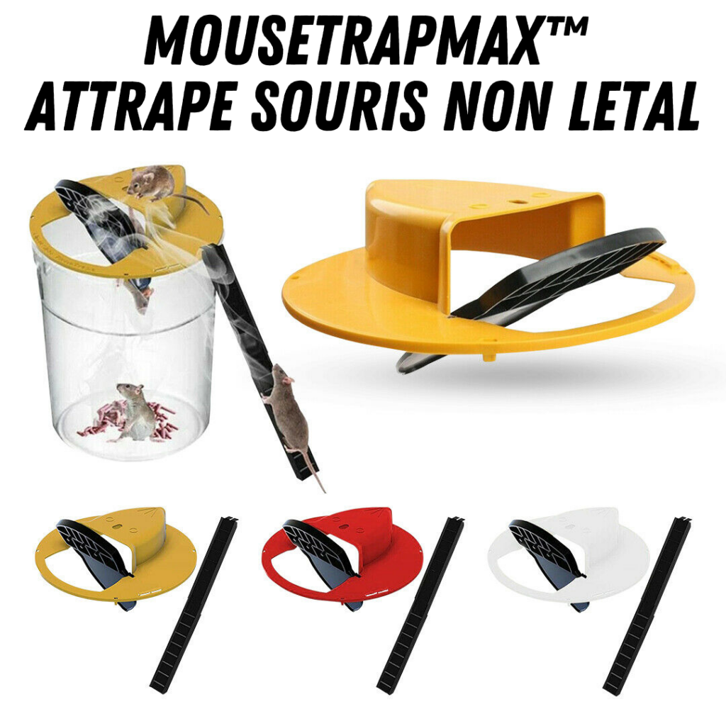 MousetrapMax™ Piège à Souris / Rats / Mulots - Non Létal & Réutilisable