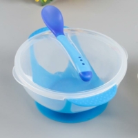 BOL AVEC VENTOUSE COUVERCLES ET CUILLERE
